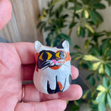 Calico Cat Incense Burner - Clay By Wojo