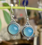 Speakers Stone -Blue Chalcedony- Earrings