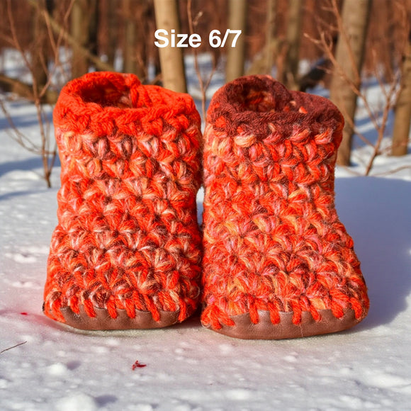 Crochet Slippers - Size 6/7 Low Rise