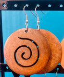 African Wooden Boho Earrings