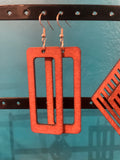 African Wooden Boho Earrings
