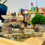 Inukshuk - Thunder Bay Amethyst on Lake Superior Agate - Local Artist Bob Deschamps