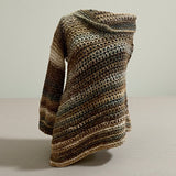 Crochet Single Sleeve Shawl - Charcoal Birch