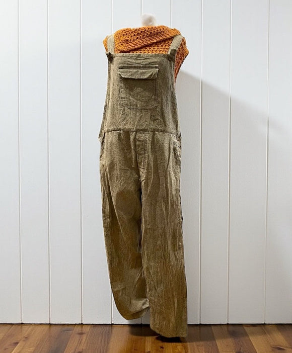 Acid Wash Overalls * - Grey - Straight Leg Size Sm/Medium