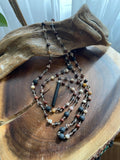 Black Tourmaline Root Chakra Mala by Wojo - Half Mala