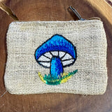 Mushroom Embroidered Coin Bag