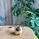 Siamese Cat Incense Burner - Clay By Wojo