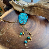 Chrysocolla Slab Necklace by Wojo
