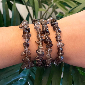 Smoky Quartz Chip Bead Bracelet