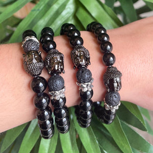 Black Tourmaline Buddha Bracelet
