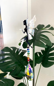 Whimsical Sun Catcher - Fairy,  Hummingbird, Butterfly