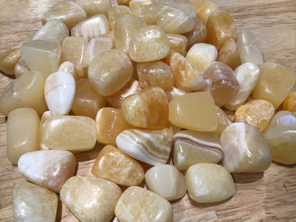 Yellow Calcite Tumble Stones