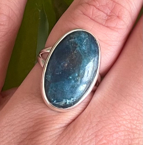 Blue Apatite Ring Size 5