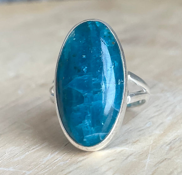 Blue Apatite Ring Size 9