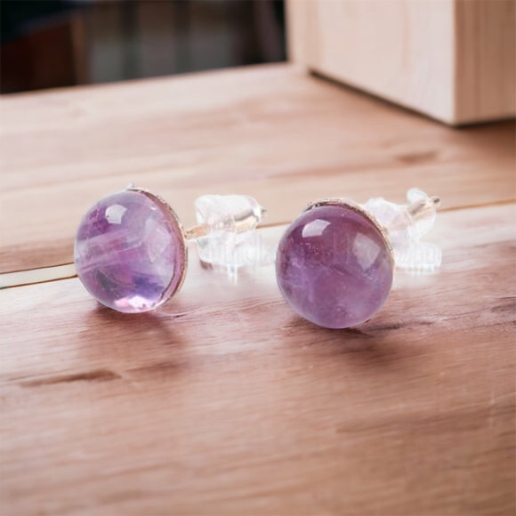 Amethyst Stud Earrings