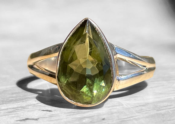 Moldavite Ring Size 10