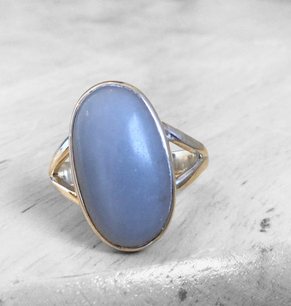 Angelite Ring Size 9