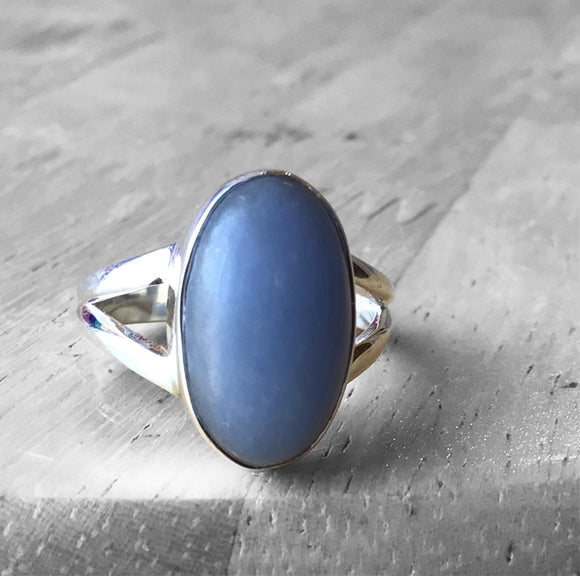 Angelite Ring Size 6