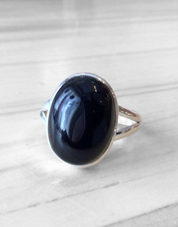 Black Onyx Ring Size 9