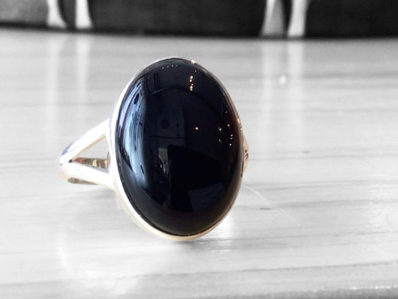 Black Onyx Ring Size 10