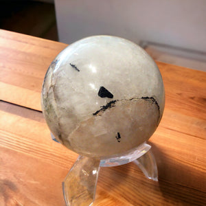 Tourmalinated Quartz Sphere