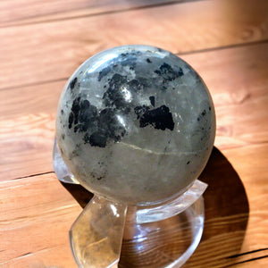 Tourmalinated Quartz Sphere