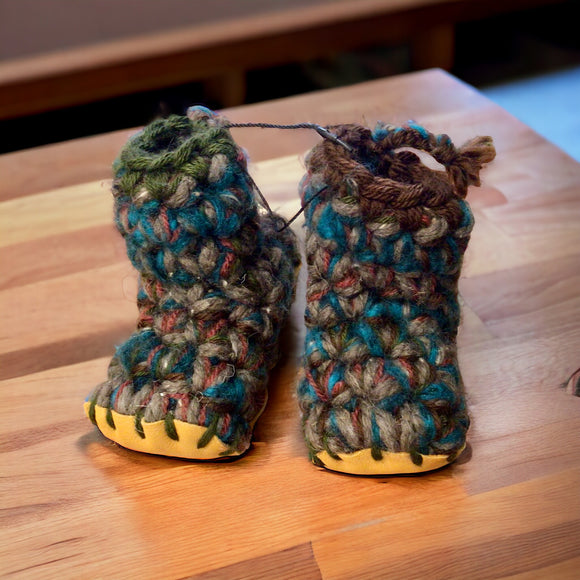 Crochet Slippers - Size Baby 1 Year