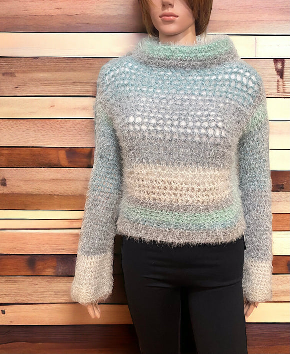 Crochet Cropped Sweater - Size Small Medium