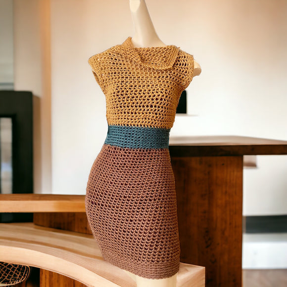 Crochet Tunic Dress - Size Medium