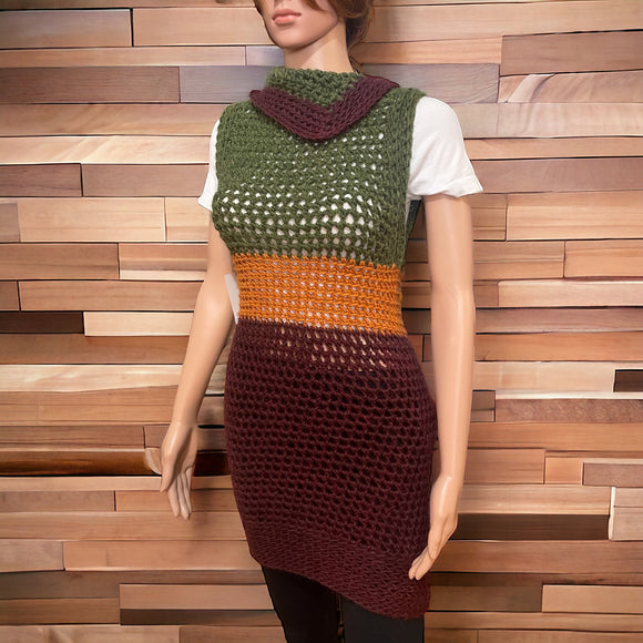 Crochet Tunic Dress - Size Medium