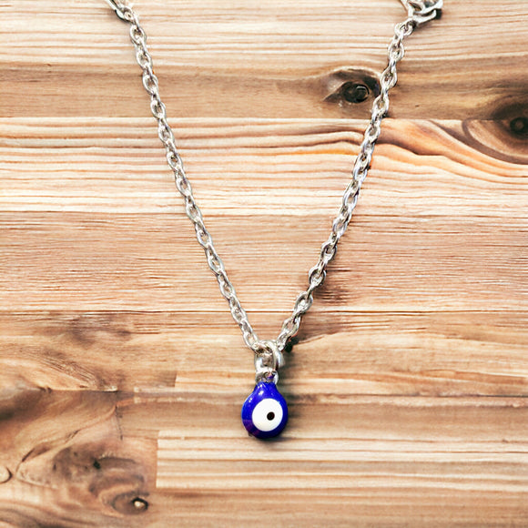 Evil Eye Necklace - Small Steel