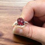 Garnet Free Form Ring