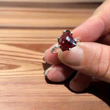 Garnet Free Form Ring