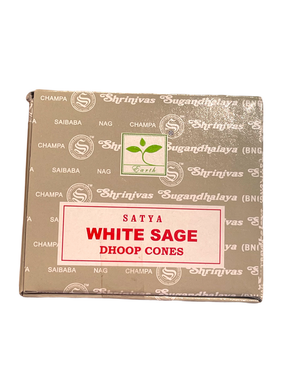 Satya White Sage Cones