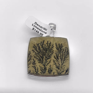 Dendritic Limestone Pendant