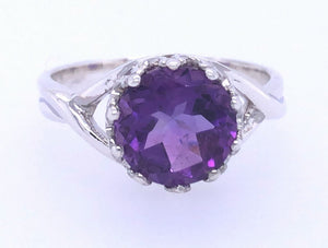 Amethyst Crown Ring