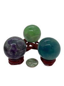 Small fluorite sphere