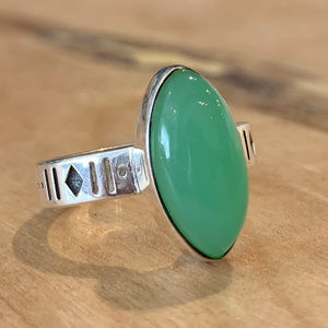 Chrysoprase Ring Size 5