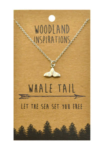 Woodland Whale Tail Necklace