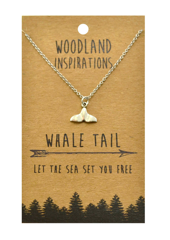 Woodland Whale Tail Necklace