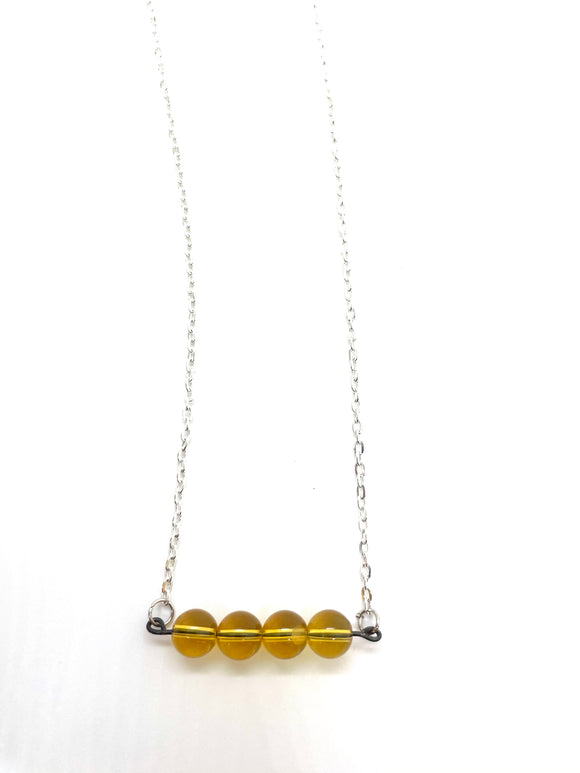 Solitary Siren Citrine Necklace 20