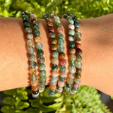 Indian Agate Bracelet 4mm
