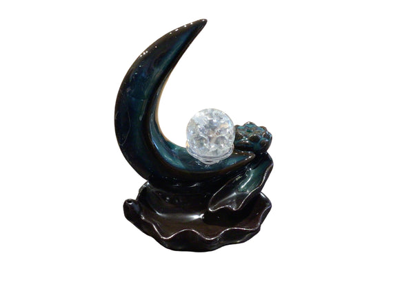 Backflow Incense Holder - Crescent Moon and Ball