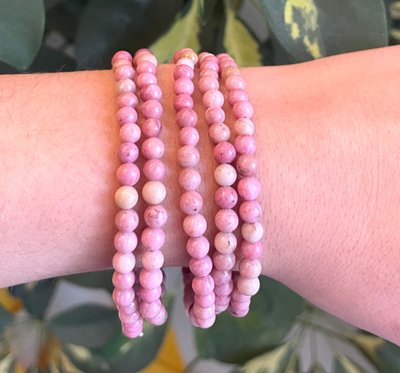 Pink Petrified Wood Bracelet