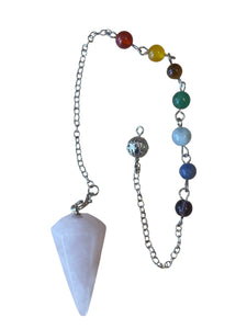 Rose Quartz Chakra Bead Pendulum