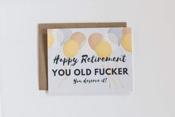 Pixie Card Retirement Old Fucker