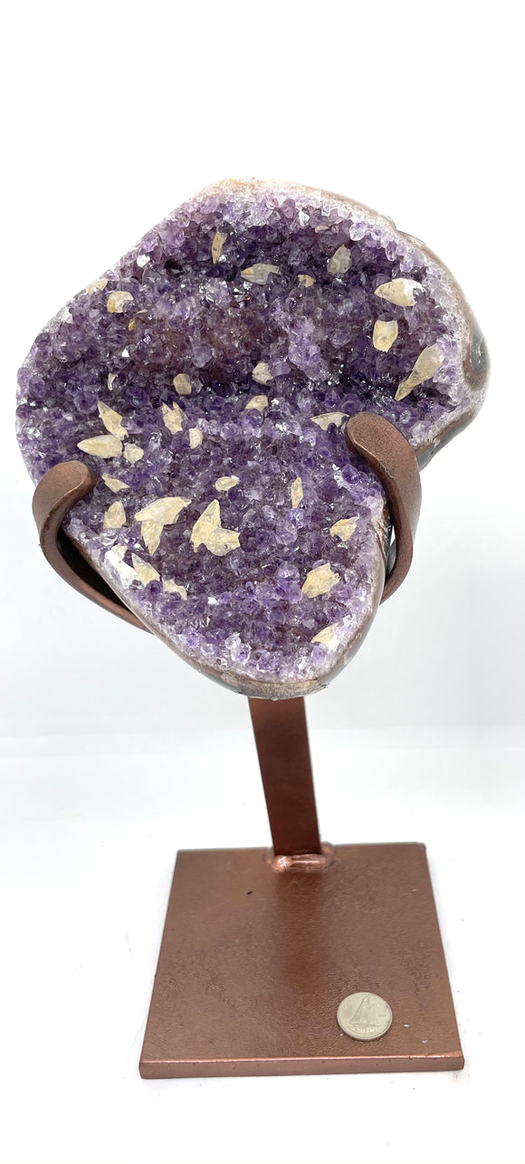 Amethyst Cluster W Stand