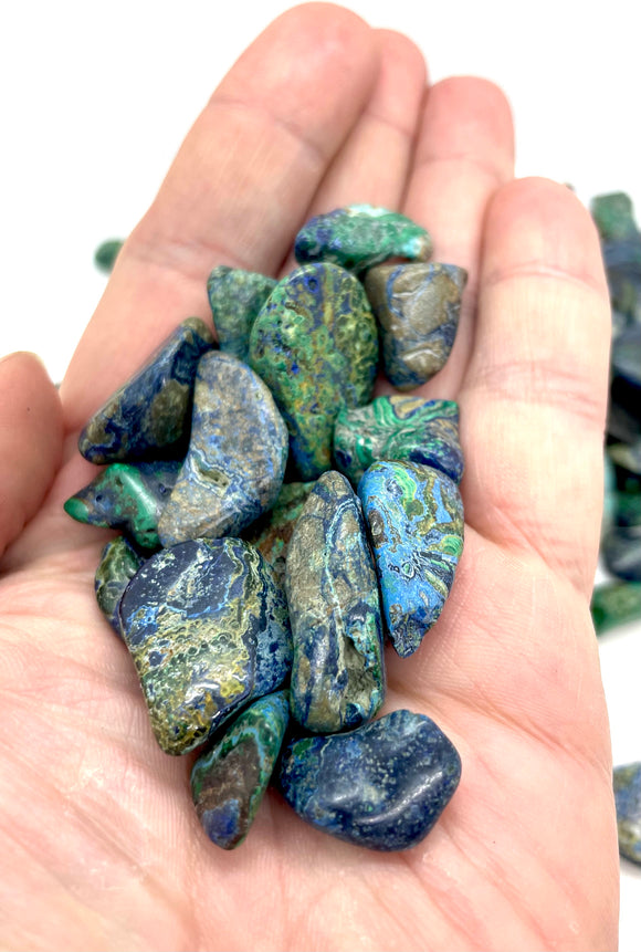 Azurite in Malachite Tumble Stone