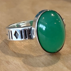 Chrysoprase Ring Size 5