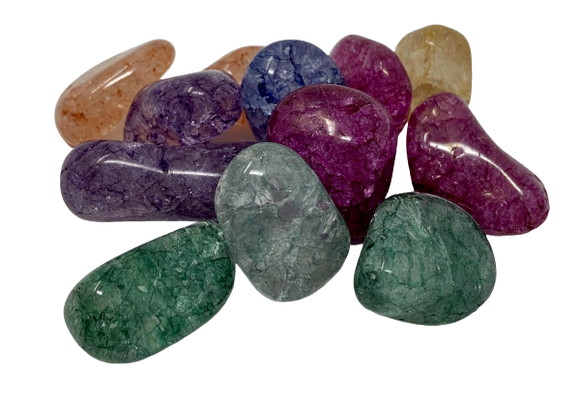 Crackle Quartz Mixed Colour Tumble Stone